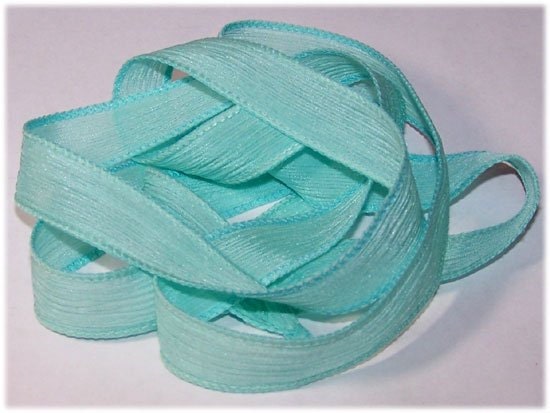 Wrist Wrap Ribbons Island Breeze Hand Painted Silk Ribbons