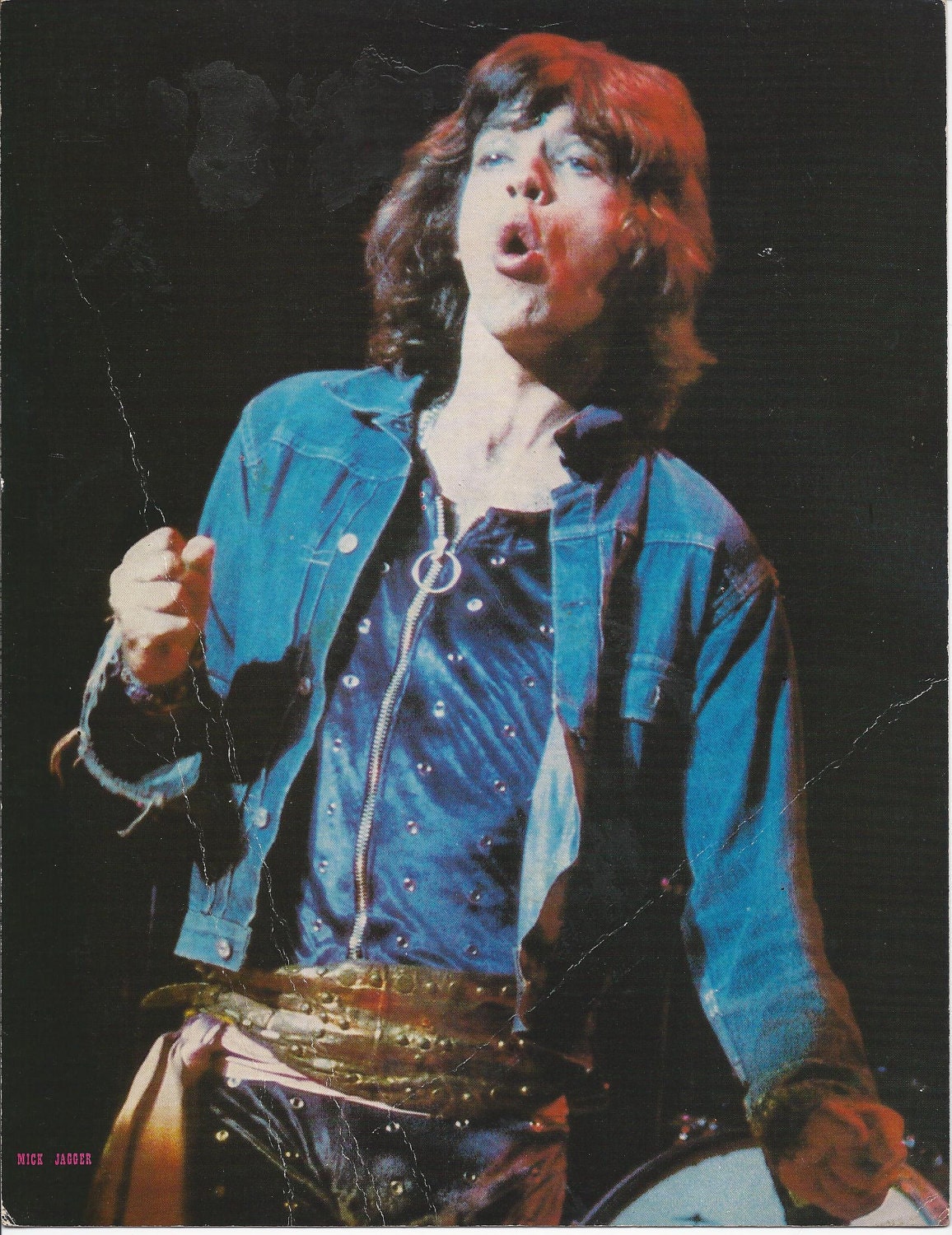 Mick Jagger 102 1973 Rising Signs LTD 8.5 X 11