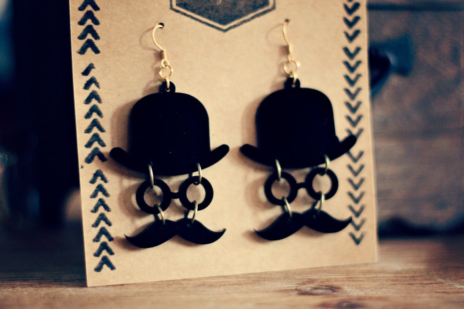Incognito - Mustache Dangle Earrings