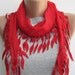 Red bright cotton leaves lace scarf,spring summer scarf