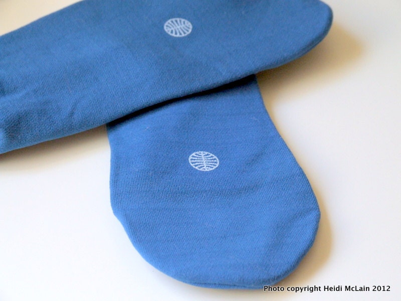 Pan Am Complimentary In-flight Clipper Class Blue Booties with Pan Am Logo Screen Printed in White