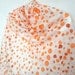 POLKA PEACH. Hand Painted square Silk Scarf. Orange, Coral, Silver Silk Shawl. Polka Dots Fashion. 35,4x35,4 in. (90x90cm). Ready to Ship.