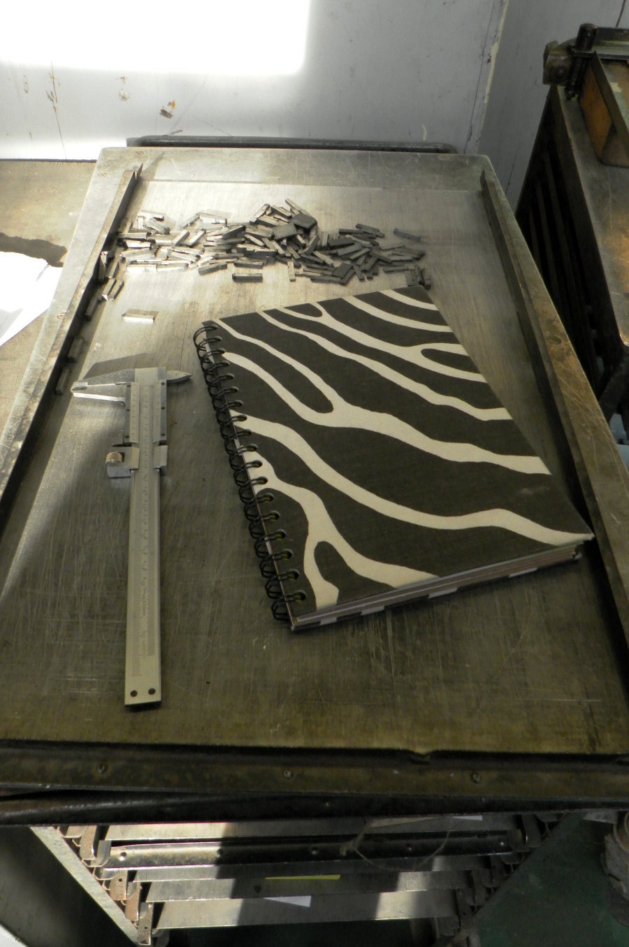 Upcycled Spiral Bound Notebook Tartuensis College "Zebra"
