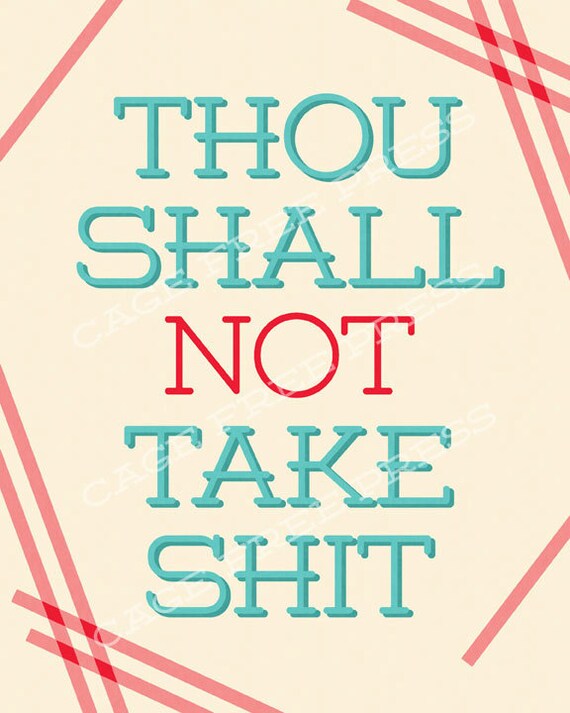 Thou Shall Not