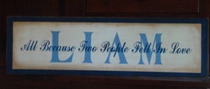 Personalized baby/wedding sign