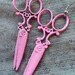 Pink Hair Stylist Victorian Style Earrings