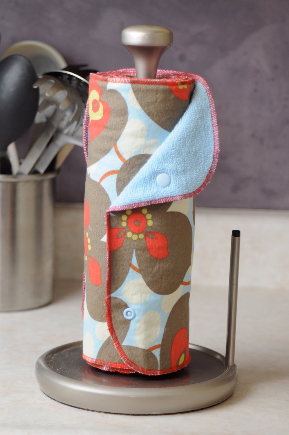9 Unpaper Towels<br>Snaps<br><b>Lotus Morning Glory Linen by Amy Butler</b>