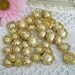 Vintge Inspired, Gold and Pearl Buttons, 3 different sizes, shabby chic, Flower Buttons