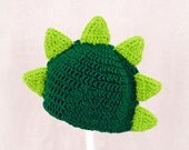 Dinosaur Hat, You Choose the Colors, Crochet Beanie, send size choice baby - adult