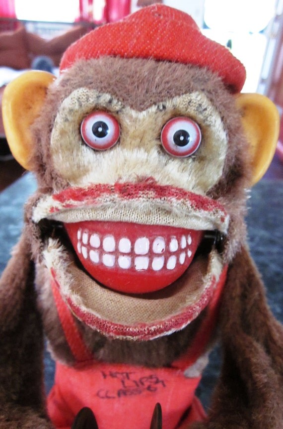 1960s Mechanical Monkey with Cymbals by Artsefrtse on Etsy