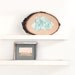 one of a kind - minimal geometric mountain / iceberg / tree bark rustic / mint / aqua