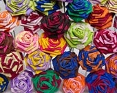 Candy Striped Paper Roses