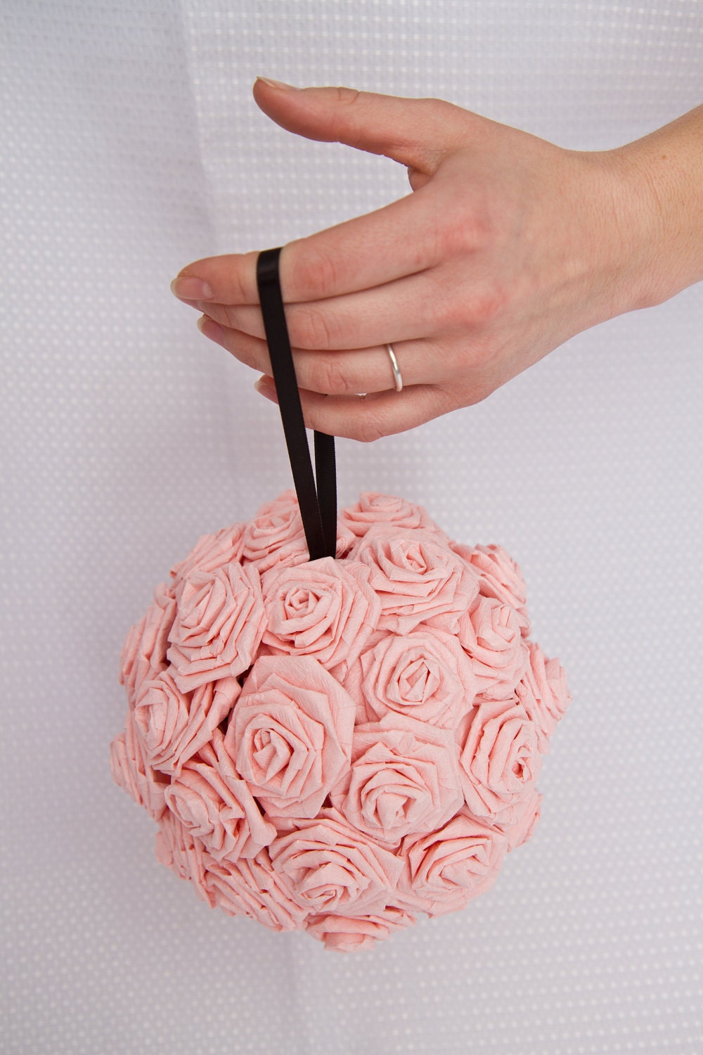 Small Flower Girl or Bridesmaid Bright and Colorful Paper Rose Globe