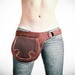 Brown leather bags for women, leather cross body bags, leather belt pouch