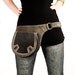 Grey leather bags for women, leather cross body bags, leather belt pouch