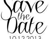 Save the Date  - Persoanlized Wooden Stamp - Weddings