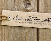 Please Vist... - Personalized Wooden Handle Stamp - wedding - business - website