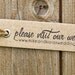 Please Vist... - Personalized Wooden Handle Stamp - wedding - business - website