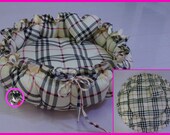 Handmade Pet Dog Cat Pet Bed Pumpkin Style   Fashion Print Cushion Sz 2 Diameter 40 CM