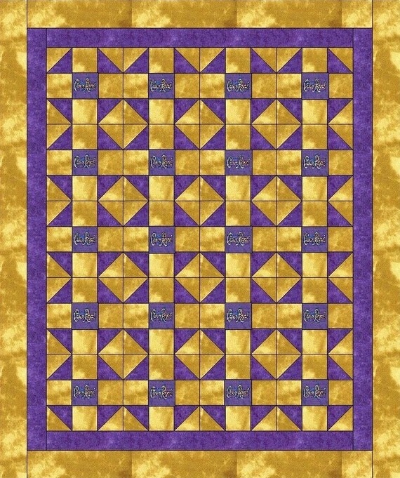 Items similar to Crown Royal Quilt pattern 50" X 60" FREE SHIPING on Etsy