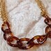 Gold Statement Necklace chunky necklace statement jewelry chain link tortoise RUMOR HAS IT