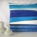 Beautiful Marimekko Matkalla Maalee Fabric Pillow Cover with Zipper in Dusky Blues- size 18" by 18"