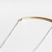 Modern gold curve necklace - mixed metals jewelry