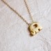 elephant necklace - delicate gold jewelry - gift for her under 20