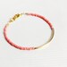 coral gold bar bracelet - minimalist jewelry - friendship bracelet