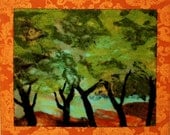 Needlefelt Landscape Painting 'Above the Markers'