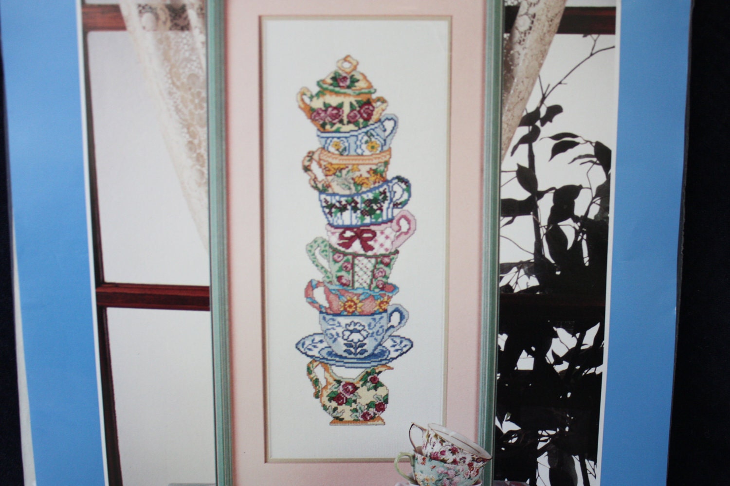Counted Cross Stitch Kit New in Package "Teacup Stack"