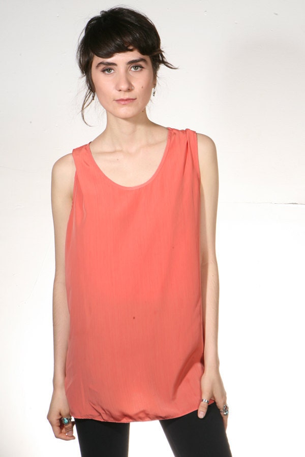 90s SILKY slouchy oversize tank top