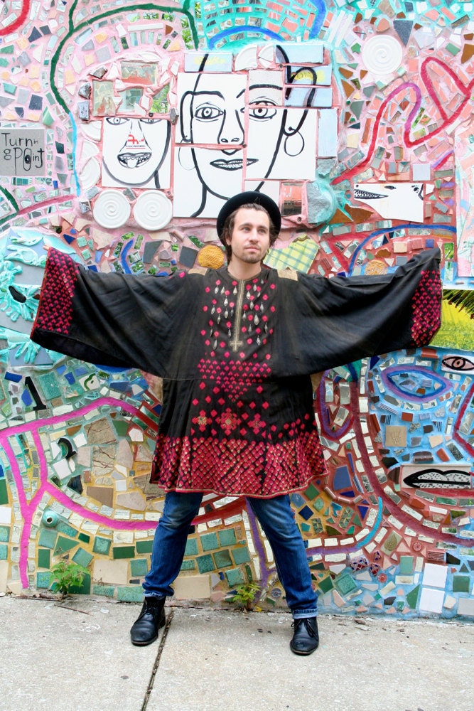 Antique Men's  Nomadic Bedouin Shirt from 1800s, Afghanistan