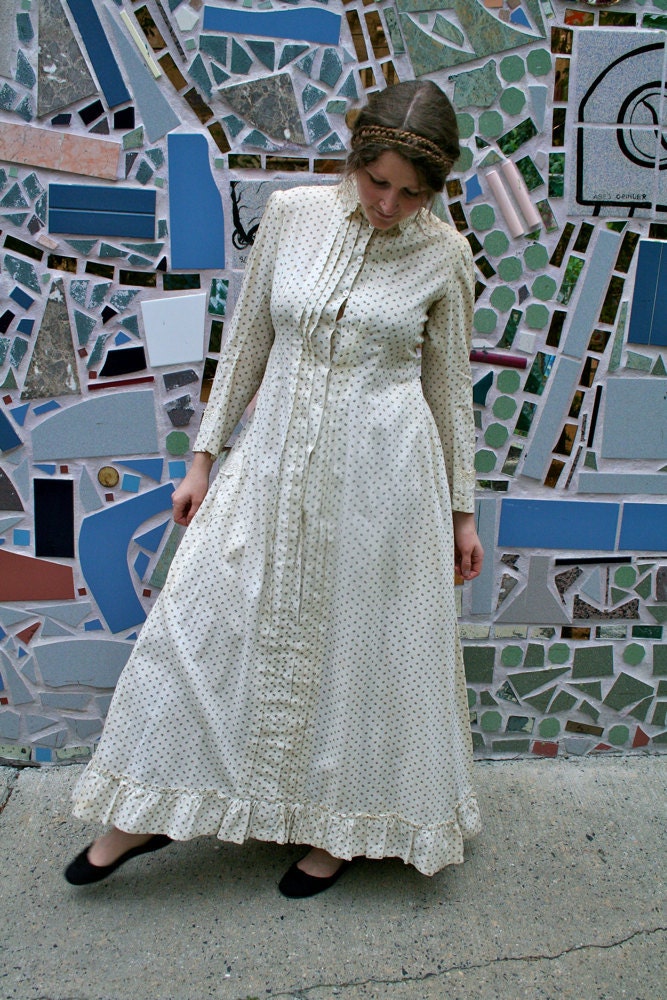 Antique Victorian Cotton Dress from Paris, 1860s