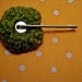Two Crochet Flower Bobby Pins in Pink and Green