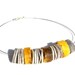Baltic Amber Necklace, Sterling Silver Gold Amber Necklace, Yellow Silver Gray Unique Necklace
