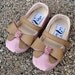 Shabby Chic Pink Baby Shoes with Leather Bow and Hair Piece (The Lorah Shoes) By LaValya on Etsy