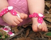 Hot Pink Baby Barefoot Sandals, Barefoot Sandals, Sandles