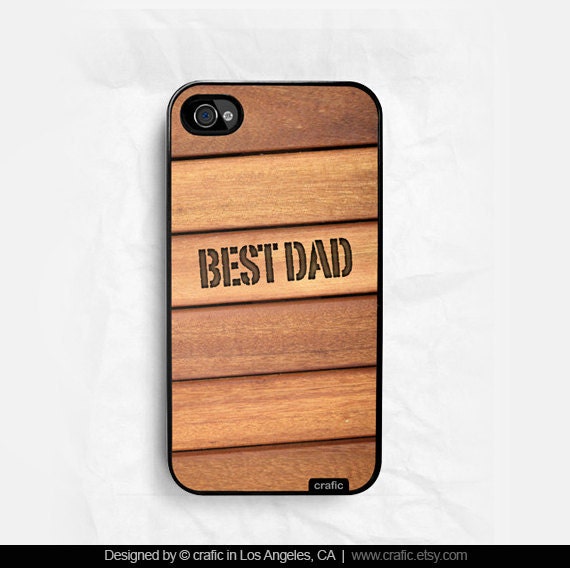 Best Dad Wood Print iPhone Case / Fits iPhone 4, 4s