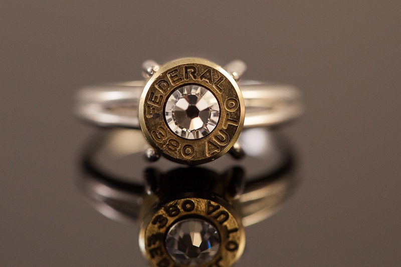 Sterling Silver Bullet Ring-"Bullet Lady"-Size 7 or 8- Free Shipping