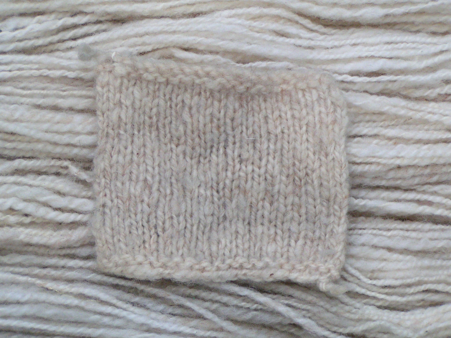 Rare breed fleece handspun yarn: cream Portland