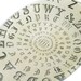 Oval Mini Glass Tray - Typography Wheel  (7 x 5 in)