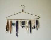 Recycled Long Tan Leather Fringe Earrings ON SALE NOW