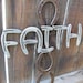 Faith Recycled Horseshoe SIgn- Rusted Clear Coat Finish