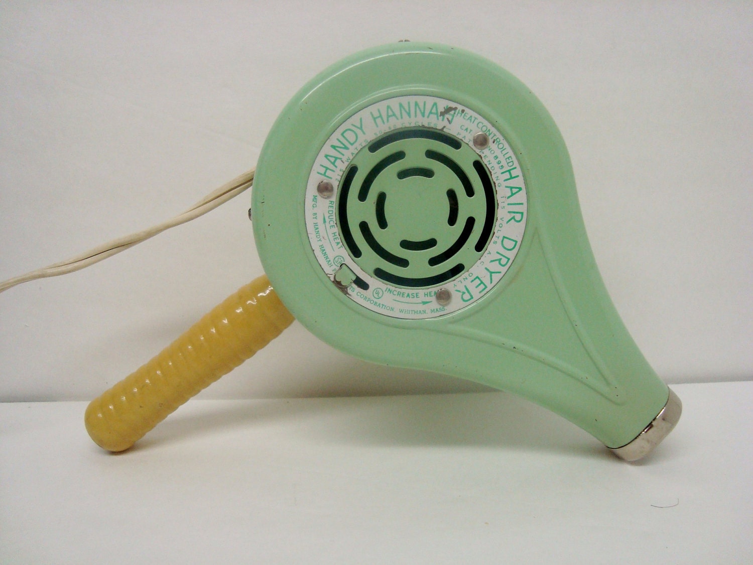 Vintage 1950's Hair Dryer Handy-Hannah Mint Green ,Blow Dryer