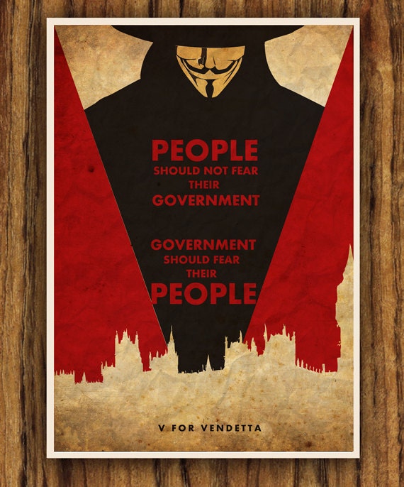 V for Vendetta A3 Poster