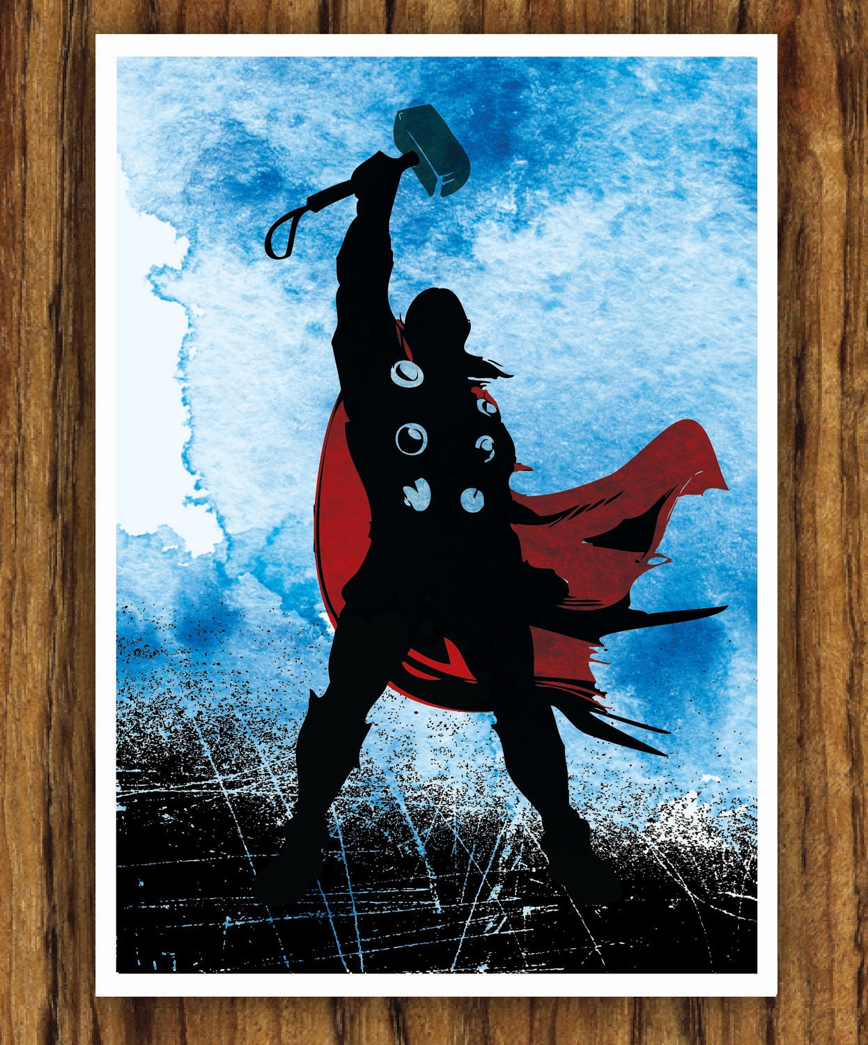 Captain America, Hulk , Iron Man and Thor Superheroes Poster Set