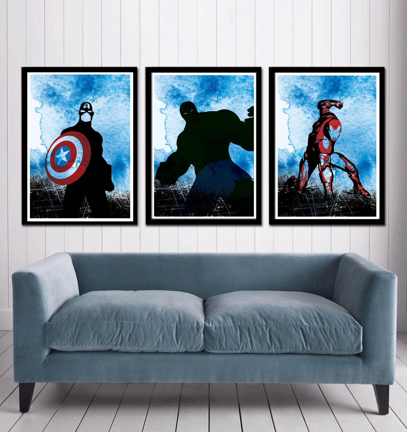 Captain America, Hulk and Iron Man Superheroes Poster Set