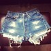 High waisted Levi Strauss denim shorts