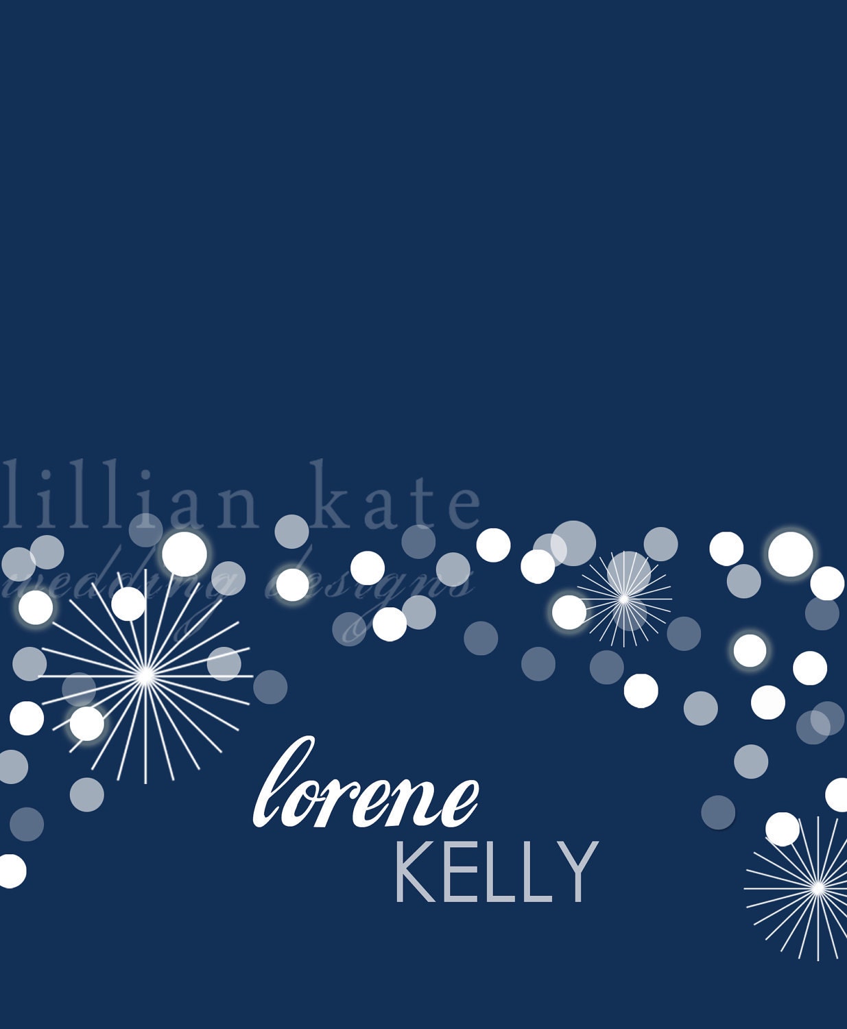 FIREWORKS and CONFETTI Wedding Rehearsal Placecards